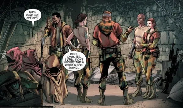 Des éléments de la Division Pathfinders sur Endor. 