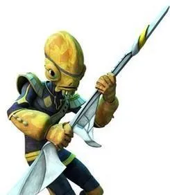 Lee-Char et sa Lance Blaster Mon Calamari.