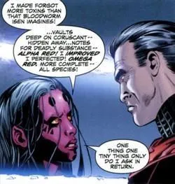 Darth Maladi offre Rouge Oméga à Roan Fel.