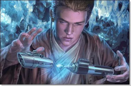 Anakin Skywalker terminant la construction de son sabre