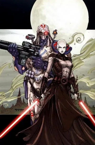 La Dark Acolyte Asajj Ventress et le Commandant Durge.