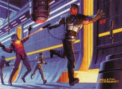 Dash Rendar se fraie un chemin dans les coursives du Suprosa