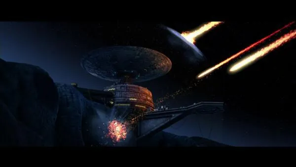 La Base de Rishi face à une pluie de météorites.
