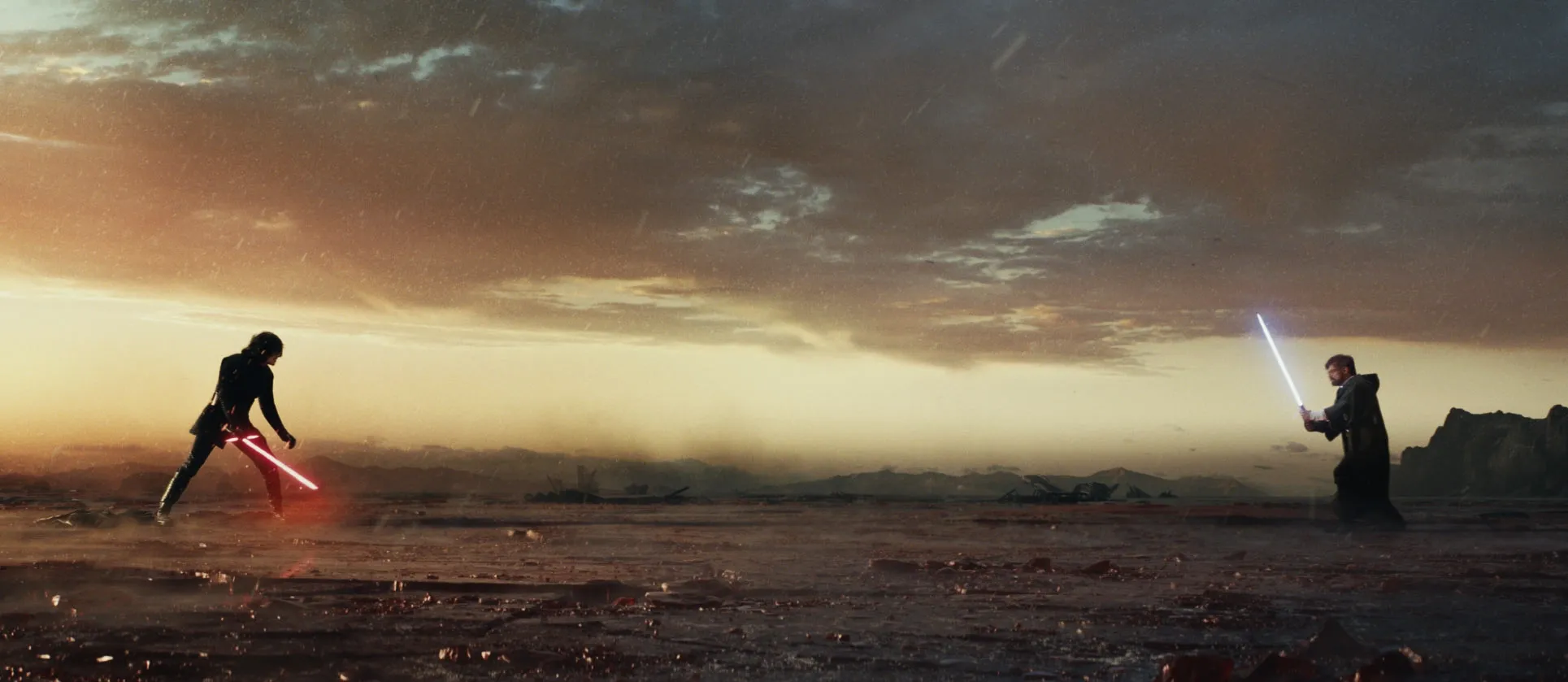 Luke Skywalker s'oppose à son neveu et ex-élève Kylo Ren.