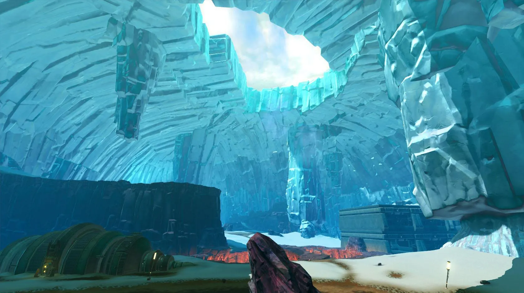 Les anciennes installations Rakatas situées sous la glace