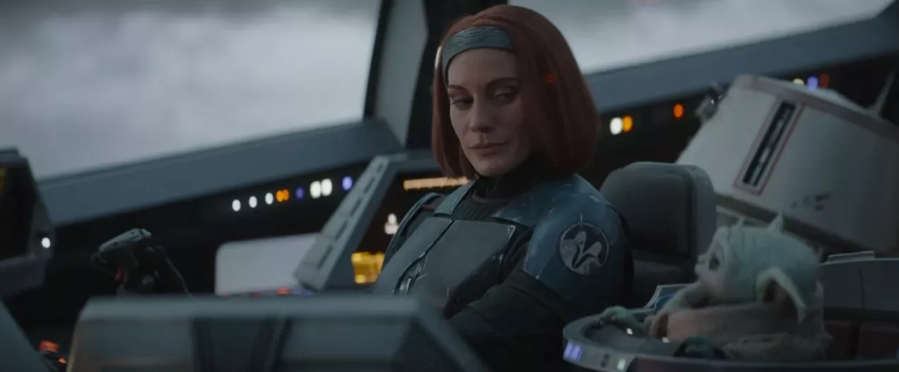 Bo-Katan part avec Grogu pour secourir Din Djarin sur Mandalore