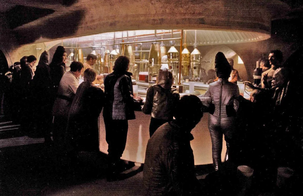 Vue de la Cantina de Mos Eisley