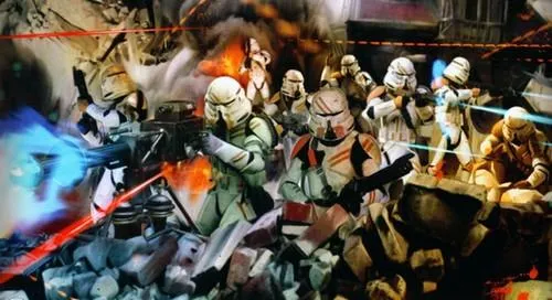 Une escouade de Clones Aéroportés.