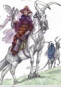 Un Gualama et sa noble cavalière.