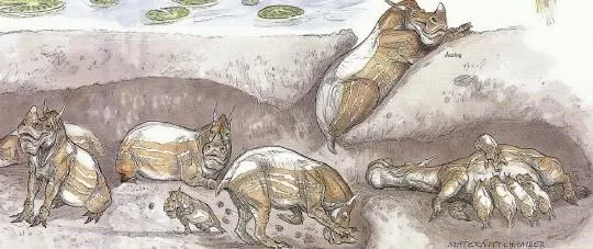 Des Motts dans un terrier.