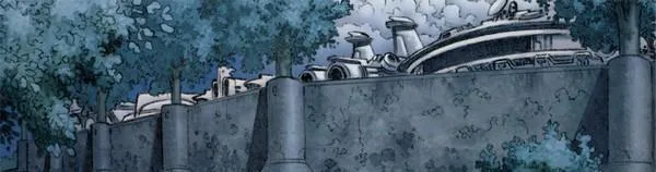 Le mur d'enceinte de Cadgel Meadows.