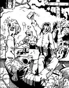 Scène ordinaire de consommation d'alcool