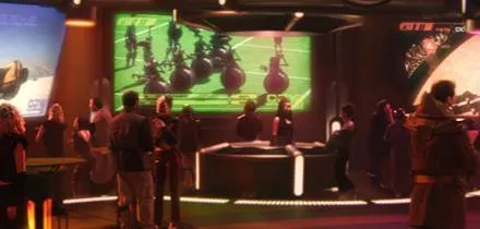 Les tableaux de jeux et de paris, devant les écrans de retransmissions