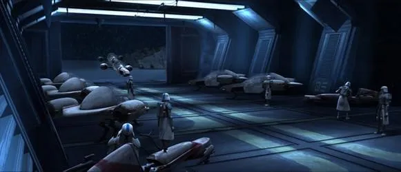 Le hangar de la Station Glid. 