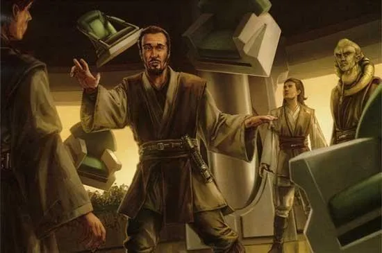 Dooku fait une démonstration du pouvoir de télékinésie