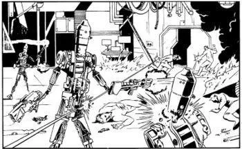 Les IG-88 éliminant les techniciens après leur activation