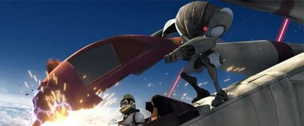 Un B2-RP attaque un Pilote Clone de LAAT/i.