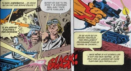 FE-9Q, alias Effie, se sacrifie pour sauve la vie de Jimm Doshun.