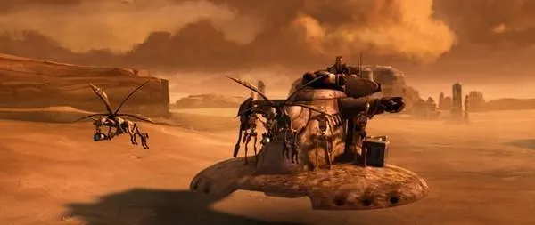 O.M.5 et ses compagnons assurent la protection de Poggle le Bref. 