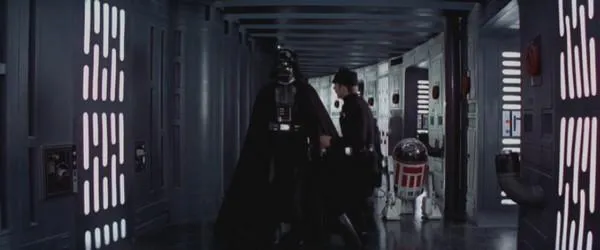 R3-T6 à bord de l'Etoile Noire I. 