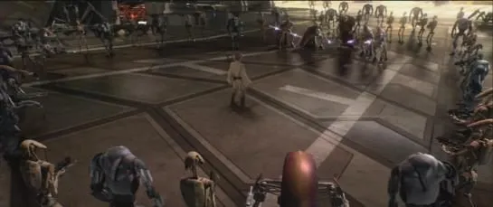 Obiwan engageant le Général Grievous