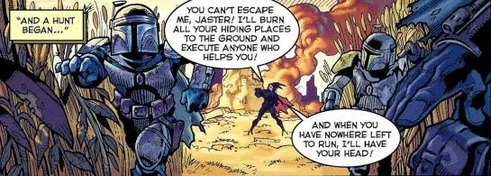 Les Mandaloriens fuient face au Death Watch.