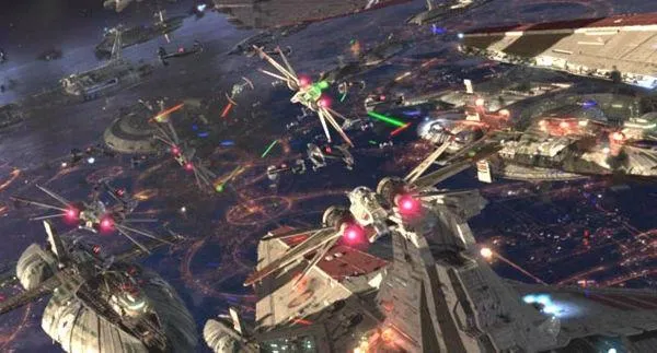 Les chasseurs du commandant Odd Ball s'élancent contre les Séparatistes