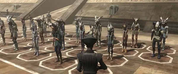 Les Togruta sacrifiés en signe d'avertissement à Kenobi.