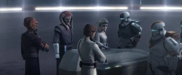 Retour des Delta au Temple Jedi.