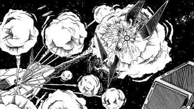 Han parvient à viser le centre de la formation ennemie