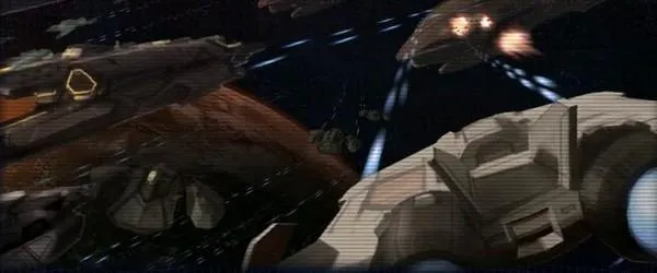 Les Contrebandiers attaquent les Mandaloriens. 