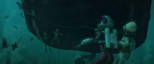 Les débris du Croiseur Consulaire Modifié pleuvent autour des Républicains. 