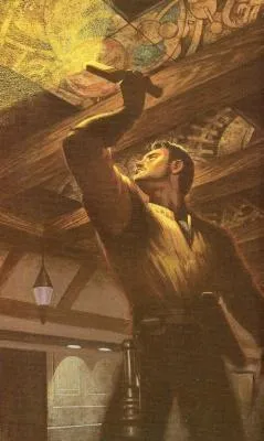 Kyle voit la carte de la Vallée des Jedi sur le plafond