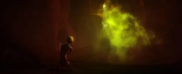 Asajj, angoissée, écoute le conseil de Mère Talzin. 