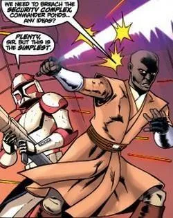 Ponds (CC-0411) et Mace Windu.