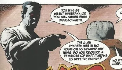 Thrawn reproche à la mère de Khabarakh d'ignorer sa traîtrise