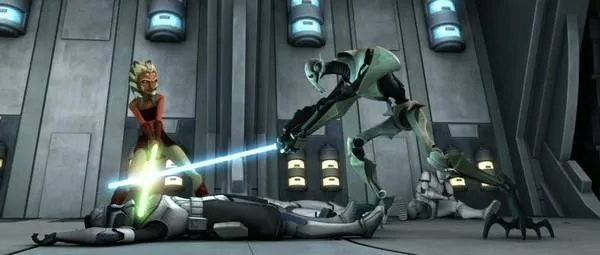 Tano fait face à Grievous pour la première fois 
