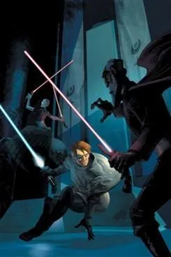 Anakin face à Dooku et Ventress.
