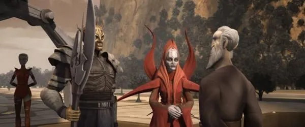 Dooku découvre avec satisfaction son nouvel apprenti. 