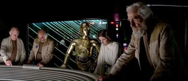 Evram Lajaie au centre des opératIons pendant la Bataille de Yavin.