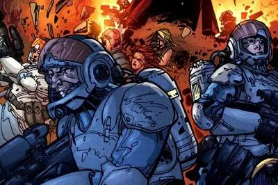 Troupes néo-républicaines combattant les Yuuzhan Vong.