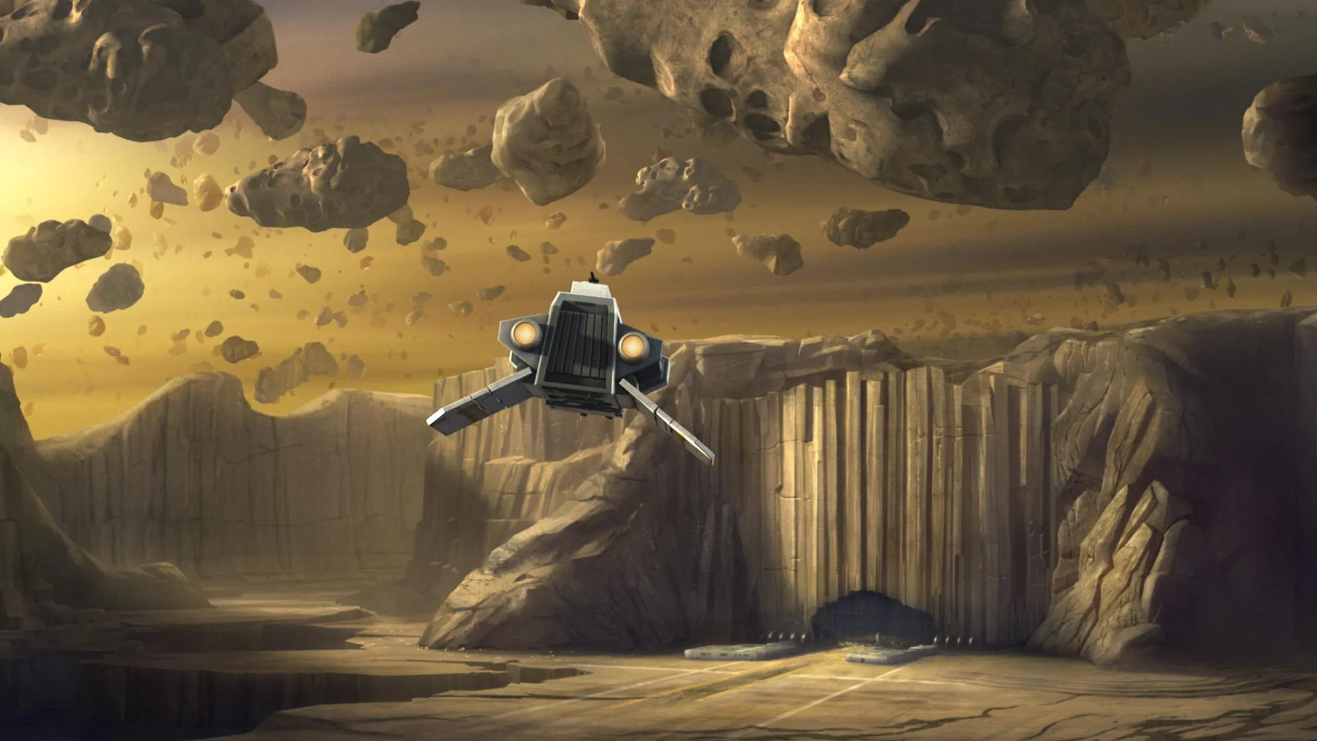 Le Phantom arrivant à Fort Anaxes