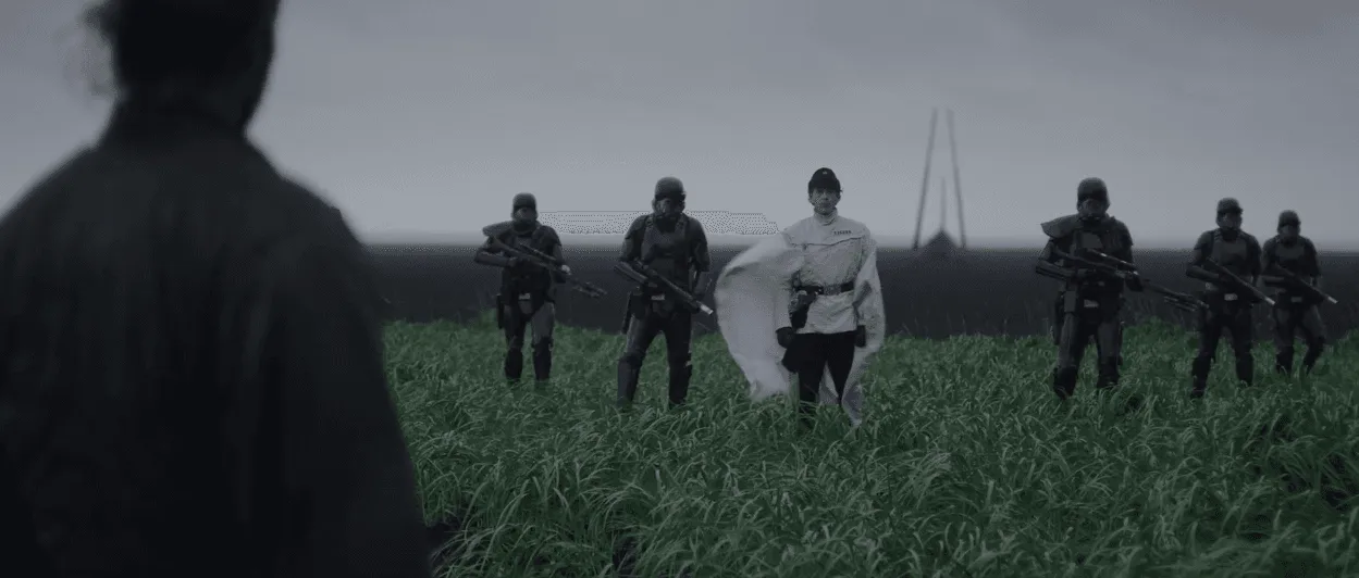 Orson Krennic vient faire Erso prisonnier, sur Lah'mu