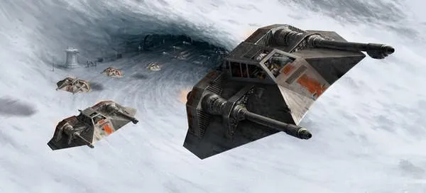 Les Snowspeeders du Groupe Rogue. 