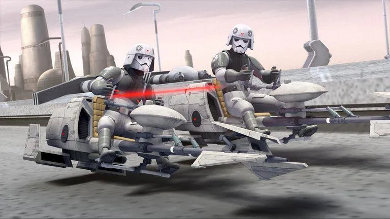 Pilotes de Combat Impériaux sur Speeder Bikes