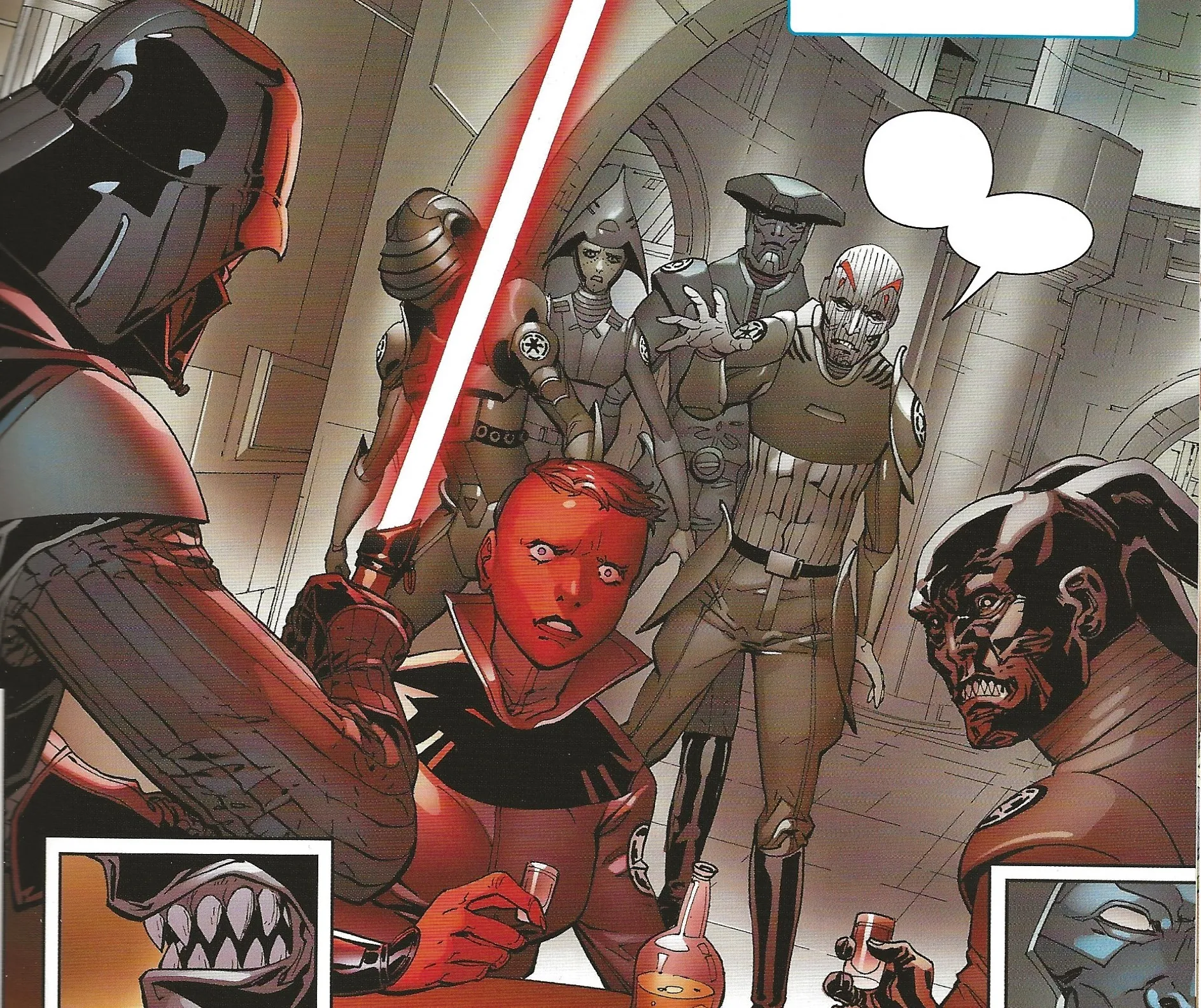 Vador menaçant les inquisiteurs inconnus