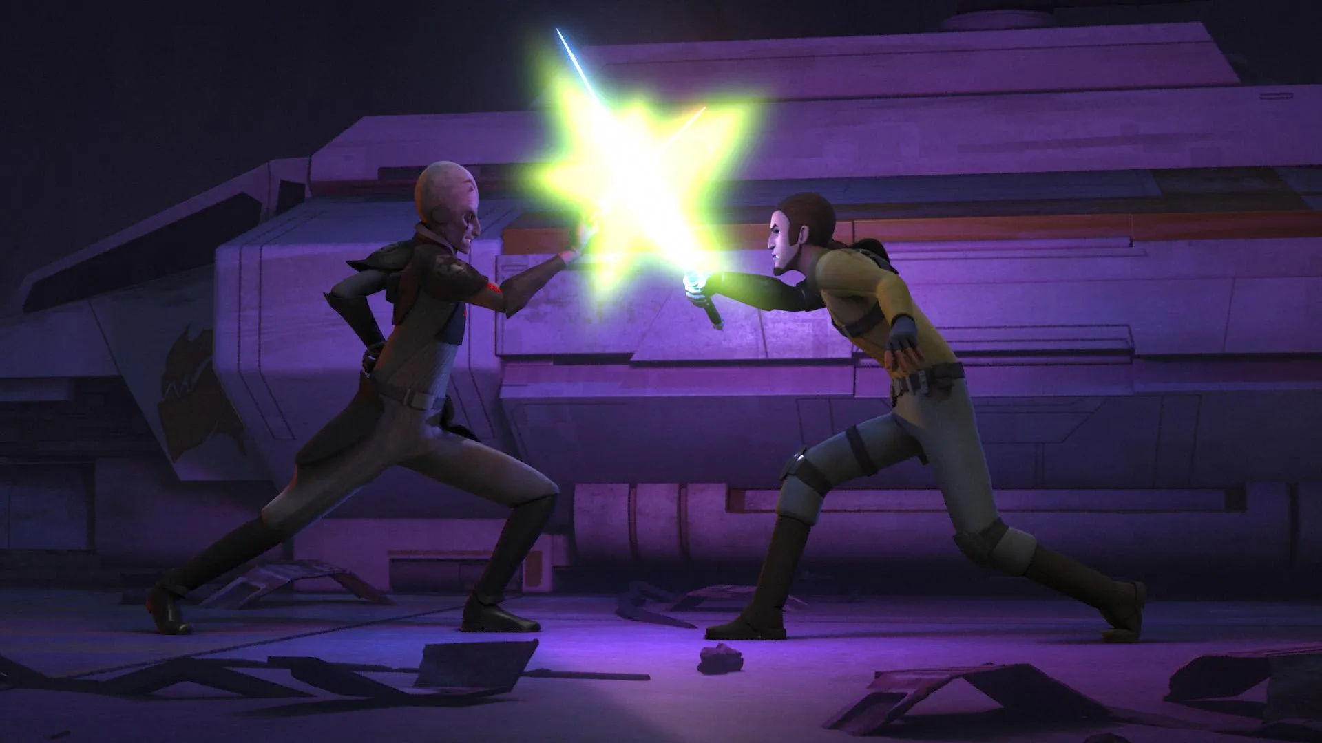 Kanan dans son second combat contre l'Inquisiteur