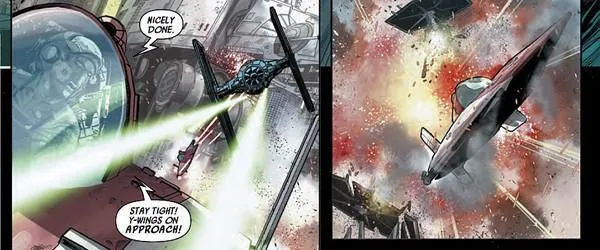 Le Capiiaine L'ulo aux commandes de son A-Wing. 