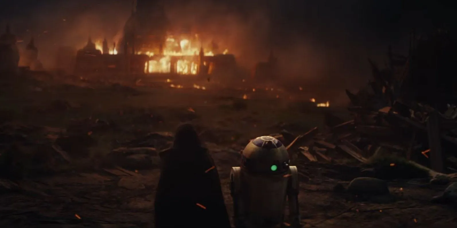 Luke s'écroule devant l'image de son académie en feu