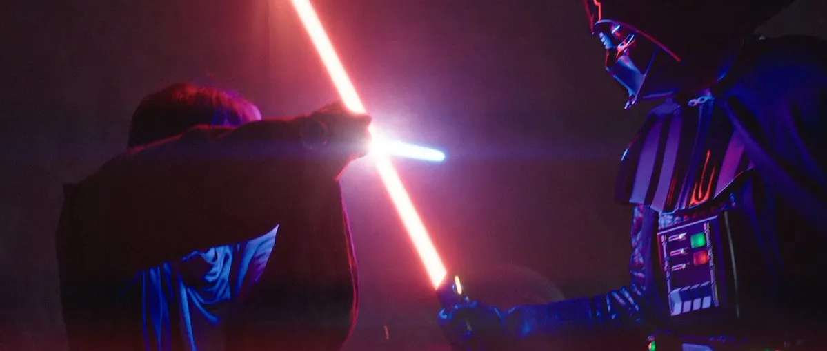 Combat entre Ben et Vador.